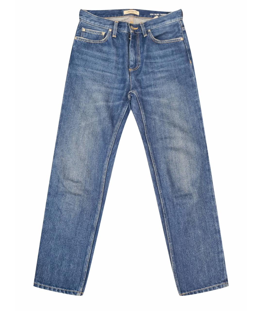 CARHARTT Синие хлопковые джинсы слим, фото 1