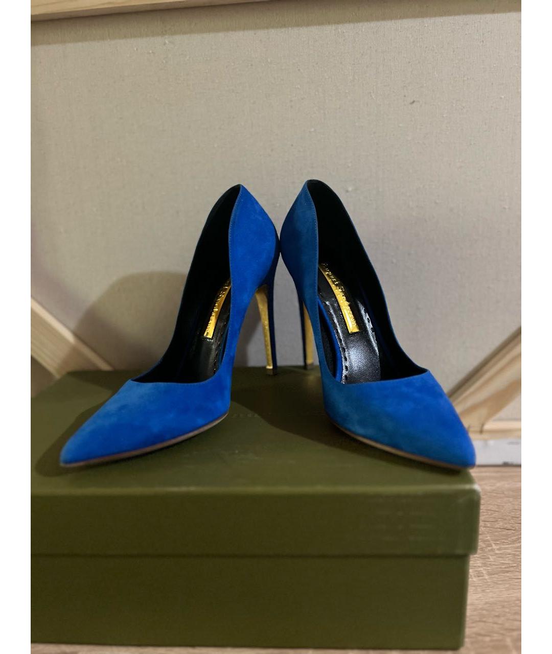 RUPERT SANDERSON Синие замшевые туфли, фото 5