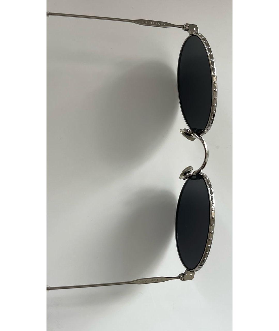 GIVENCHY Серебряные металлические солнцезащитные очки, фото 4