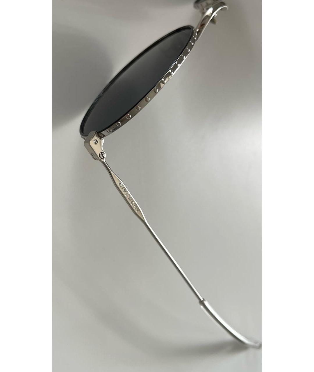GIVENCHY Серебряные металлические солнцезащитные очки, фото 3