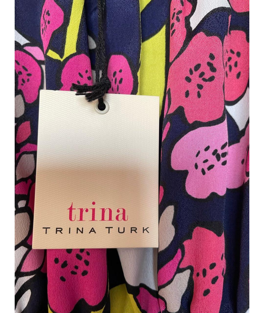TRINA TURK Мульти полиэстеровое повседневное платье, фото 4
