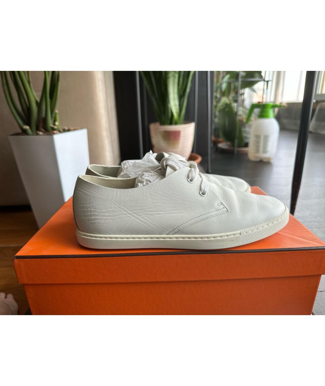 HERMES PRE-OWNED Белые кожаные ботинки, фото 8