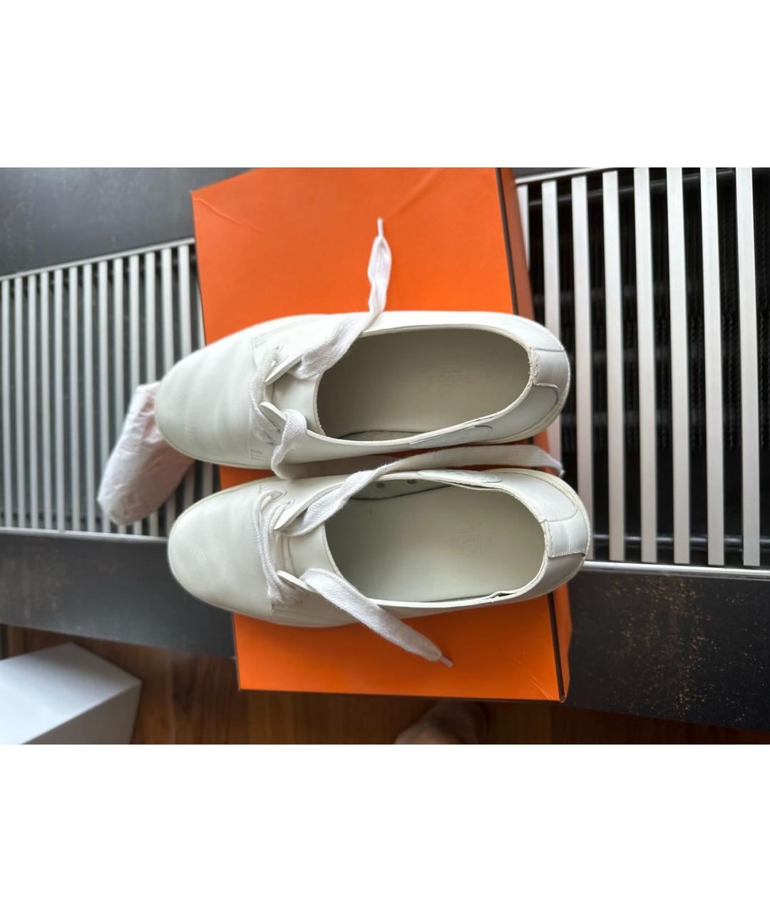 HERMES PRE-OWNED Белые кожаные ботинки, фото 3