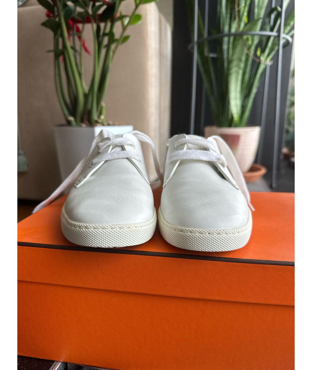 HERMES PRE-OWNED Белые кожаные ботинки, фото 6