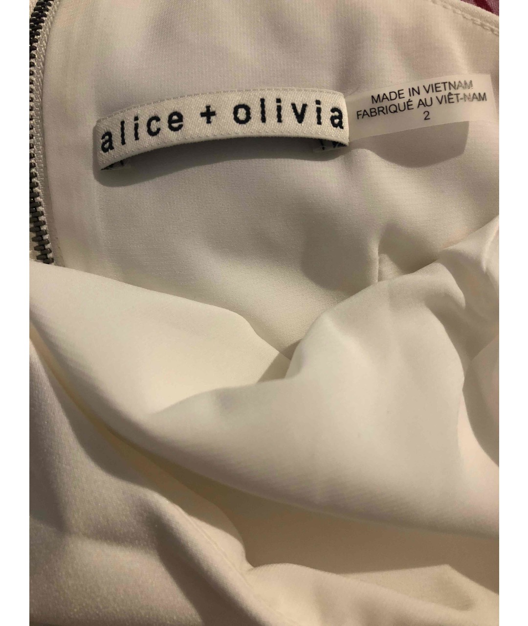 ALICE+OLIVIA Белое ацетатное вечернее платье, фото 3