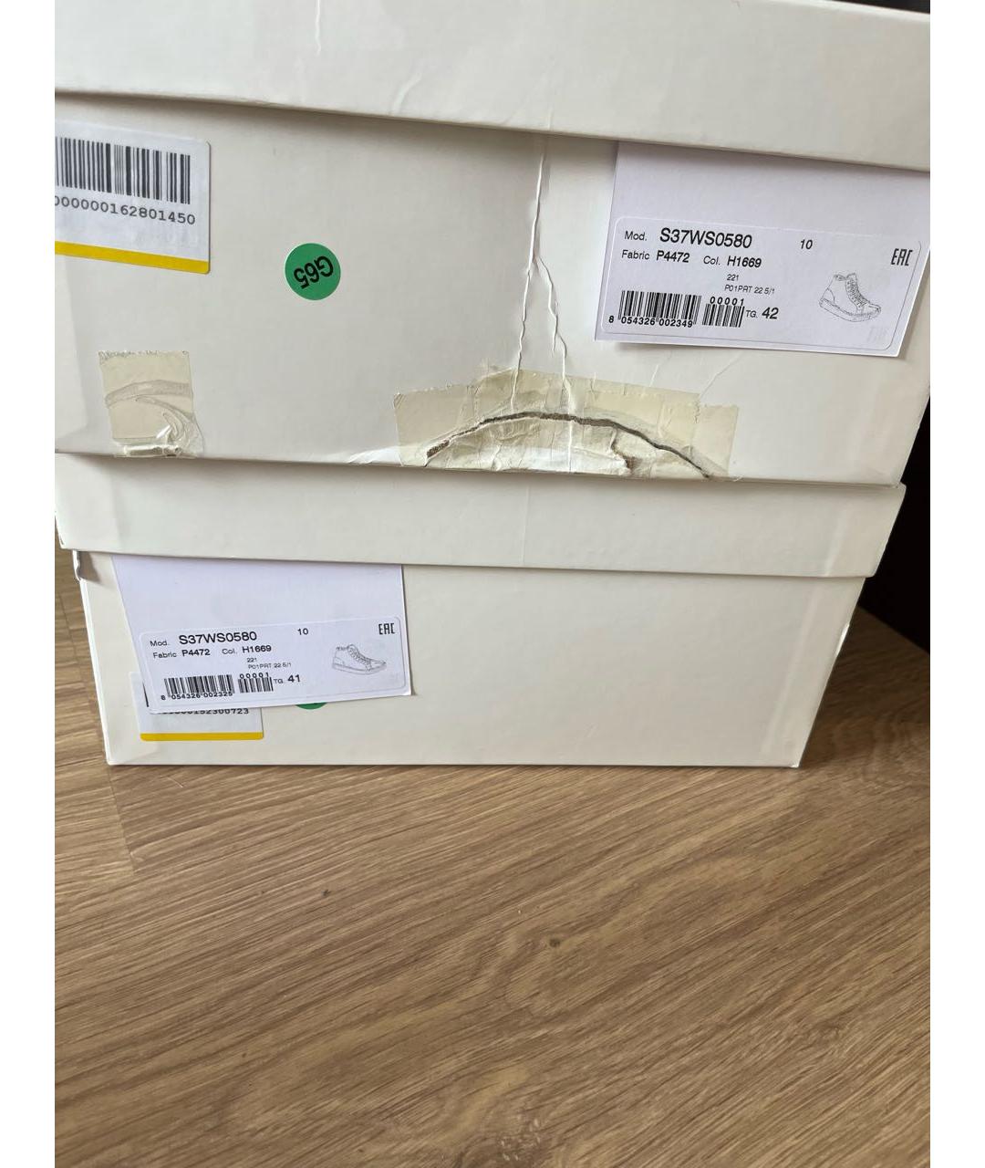 MAISON MARGIELA Черные высокие кроссовки / кеды, фото 5