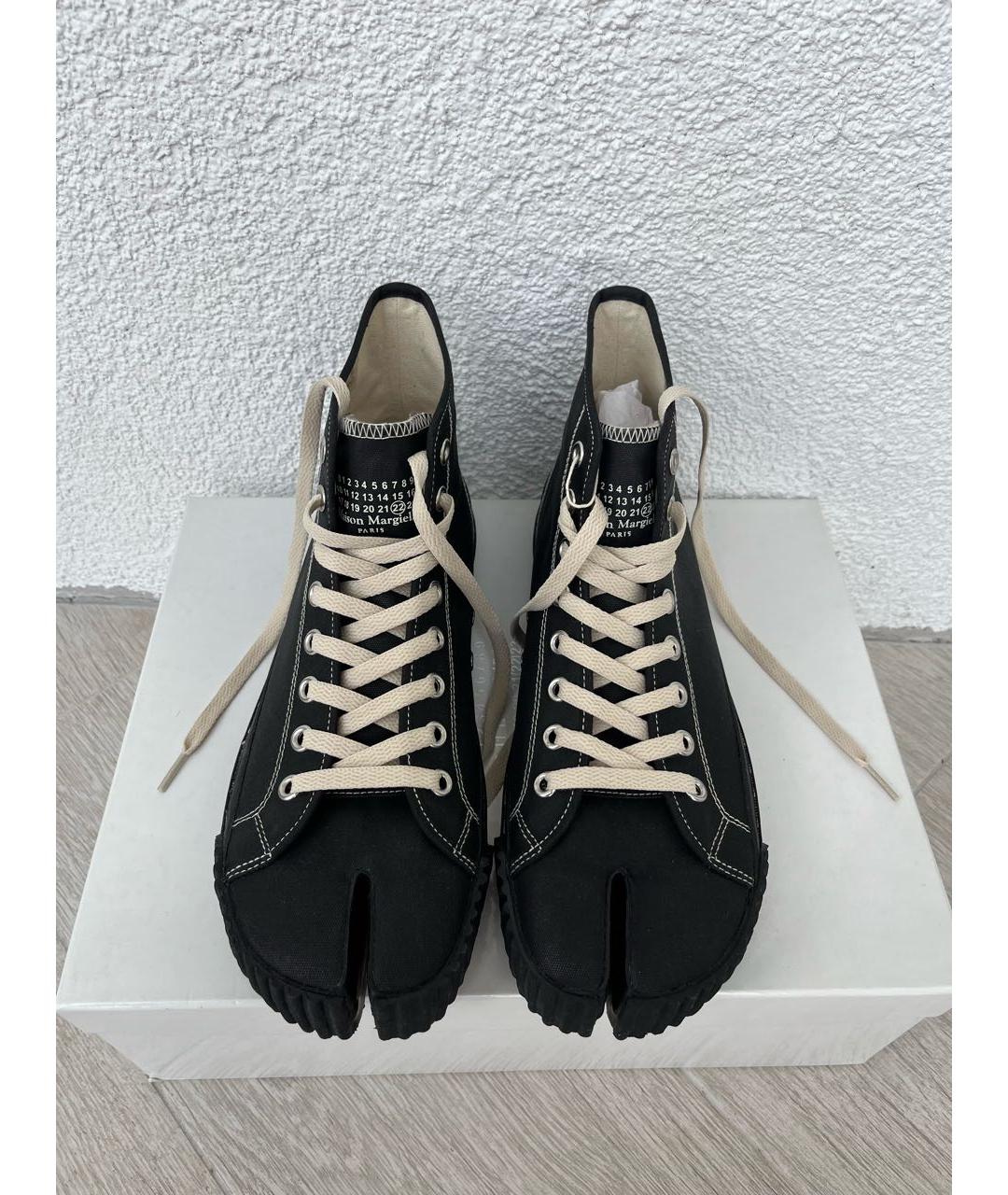 MAISON MARGIELA Черные высокие кроссовки / кеды, фото 3