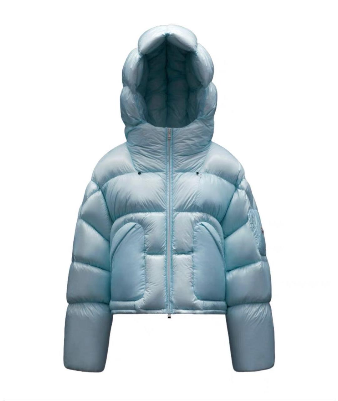 MONCLER Голубой пуховик, фото 9