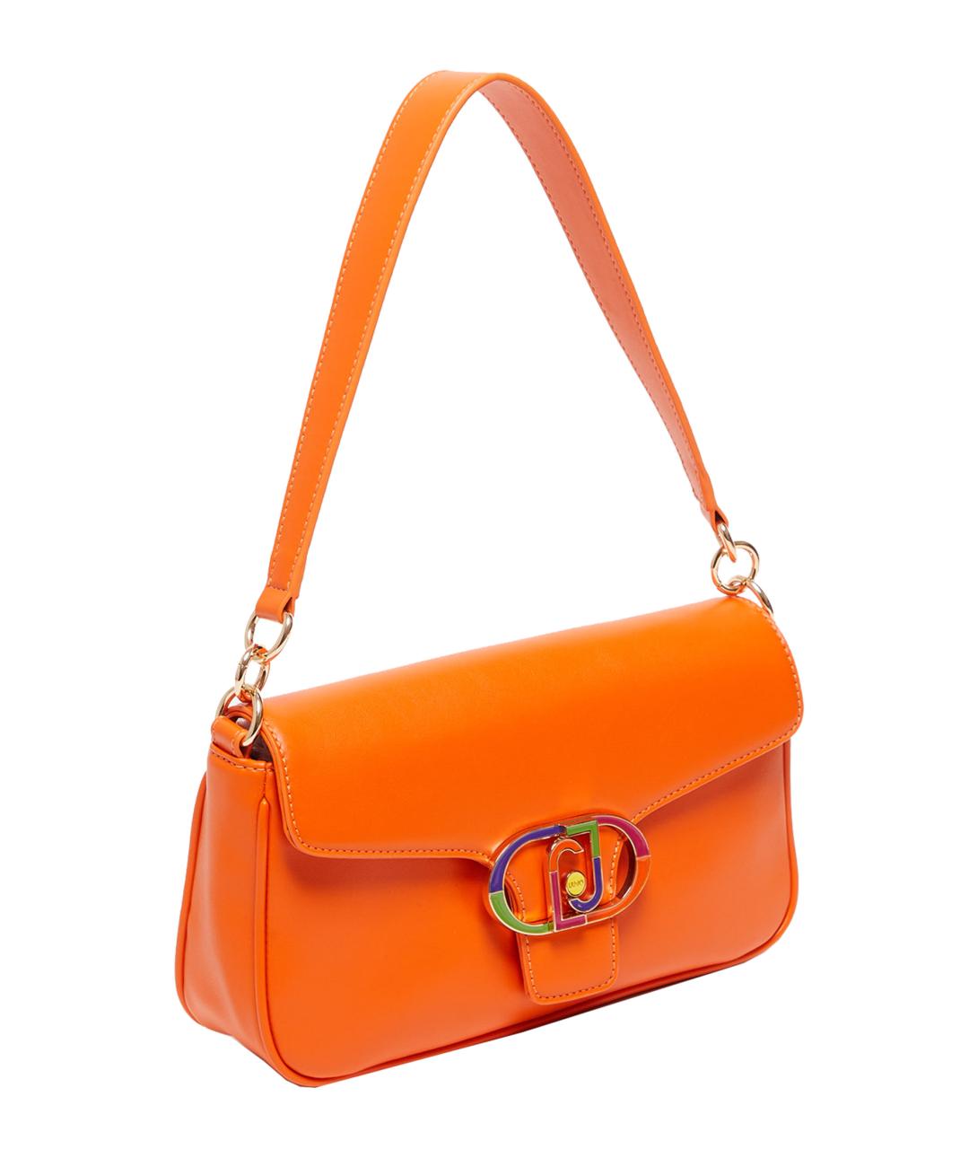 LIU JO Оранжевая сумка через плечо из искусственной кожи, фото 3