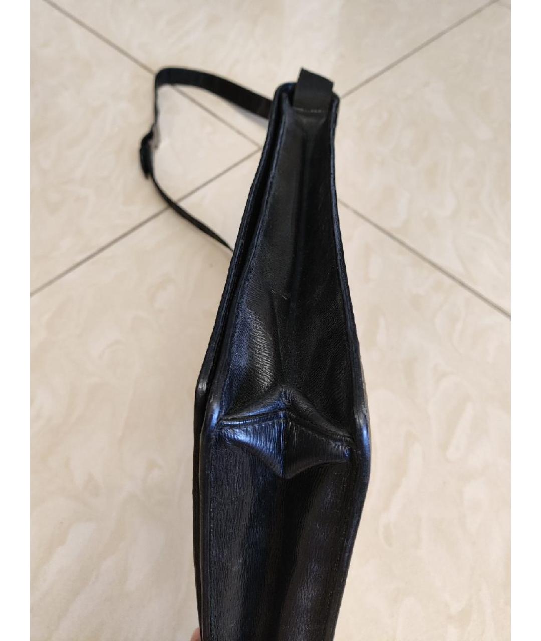 MONTBLANC Черная кожаная сумка на плечо, фото 8