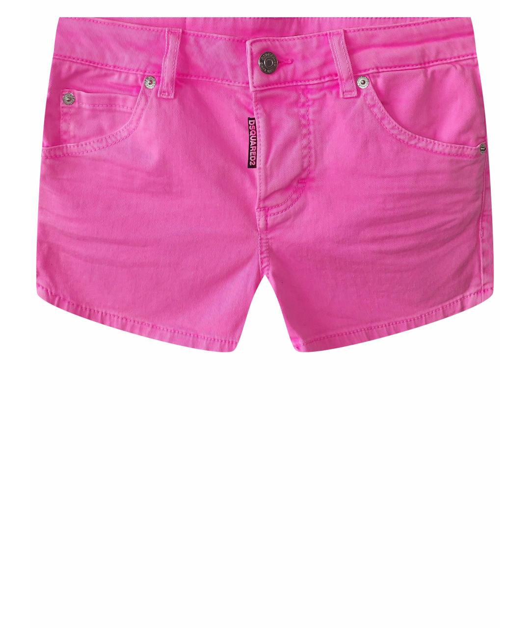 DSQUARED2 Розовые хлопковые брюки и шорты, фото 1