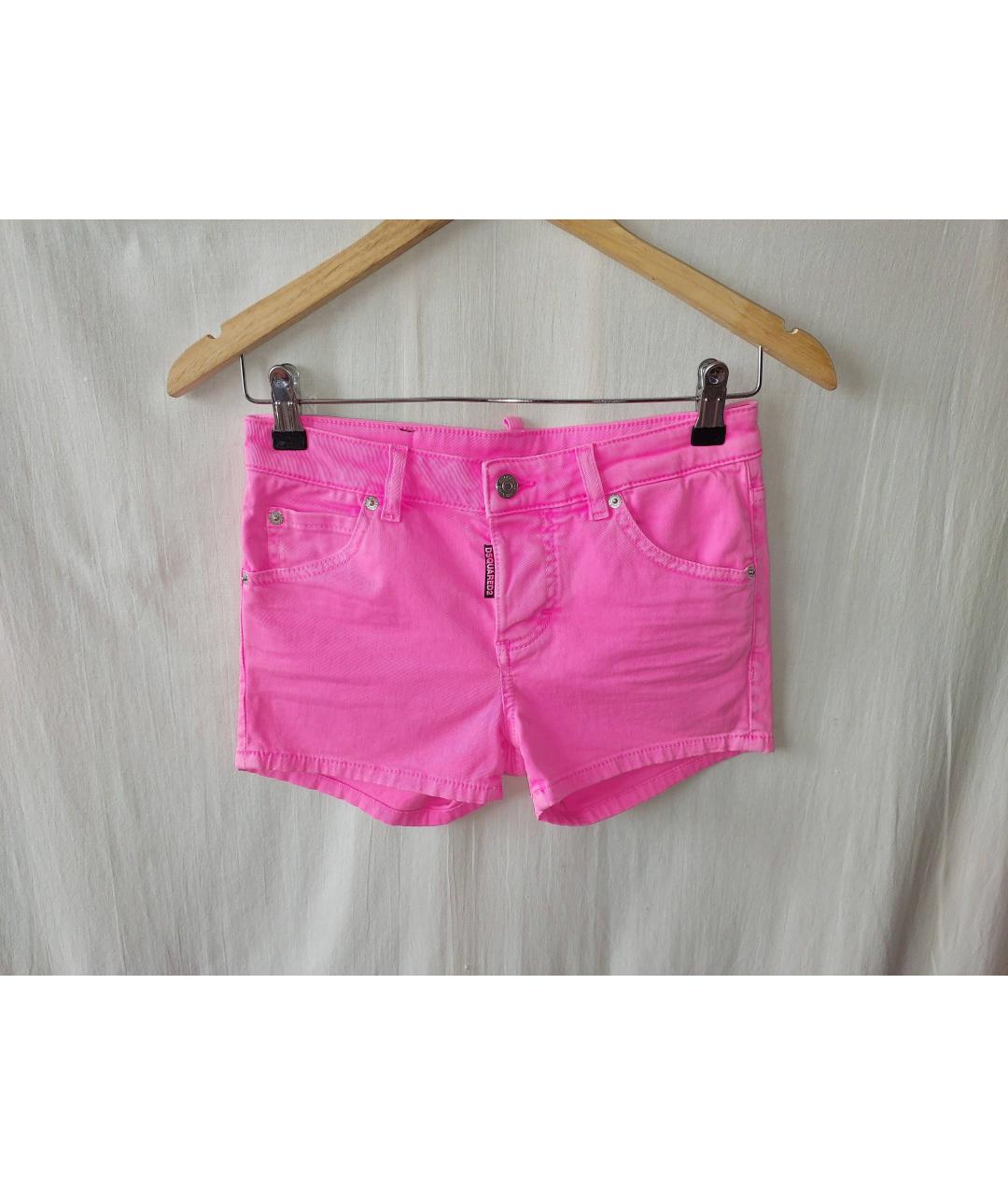 DSQUARED2 Розовые хлопковые брюки и шорты, фото 5