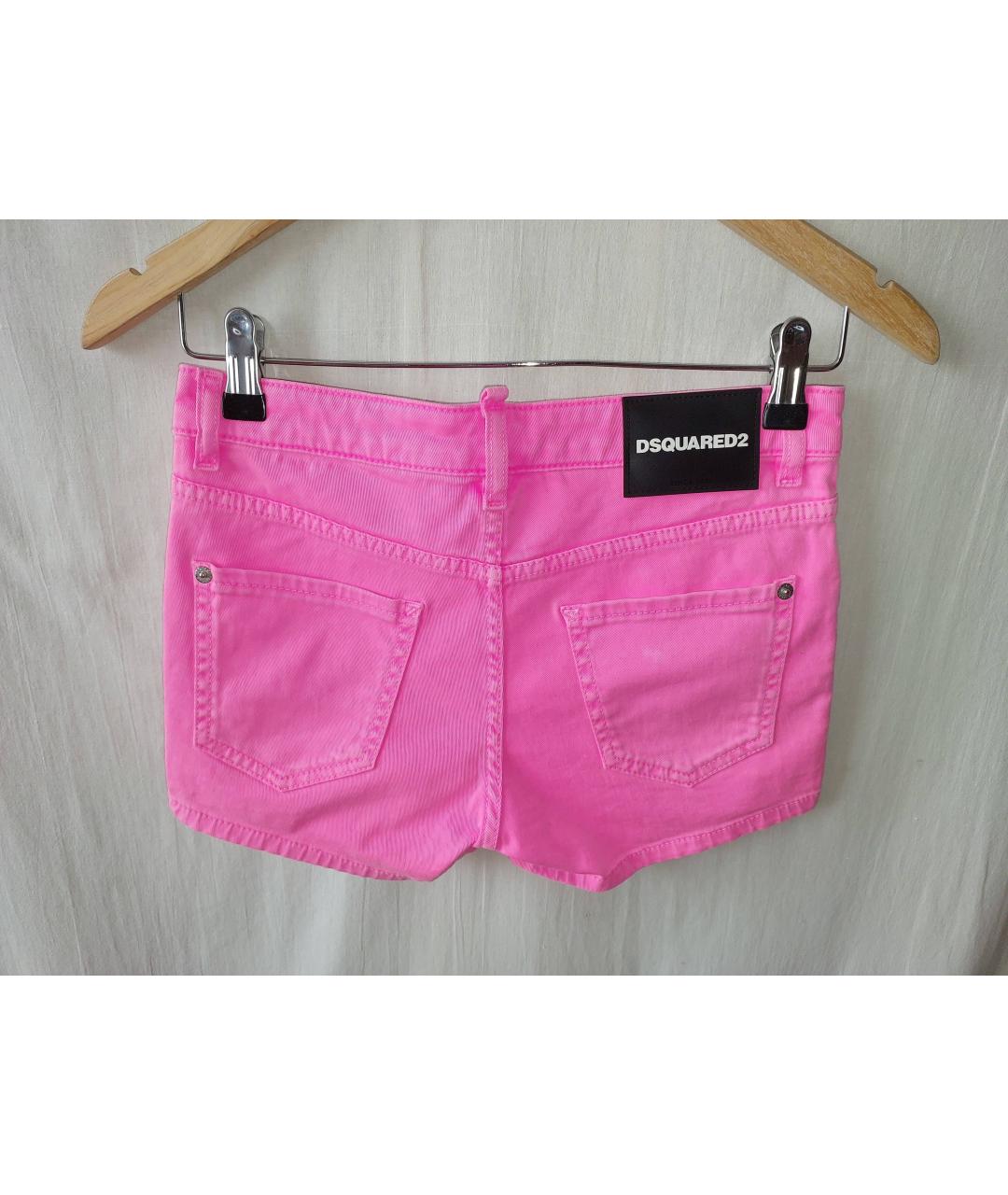 DSQUARED2 Розовые хлопковые брюки и шорты, фото 2