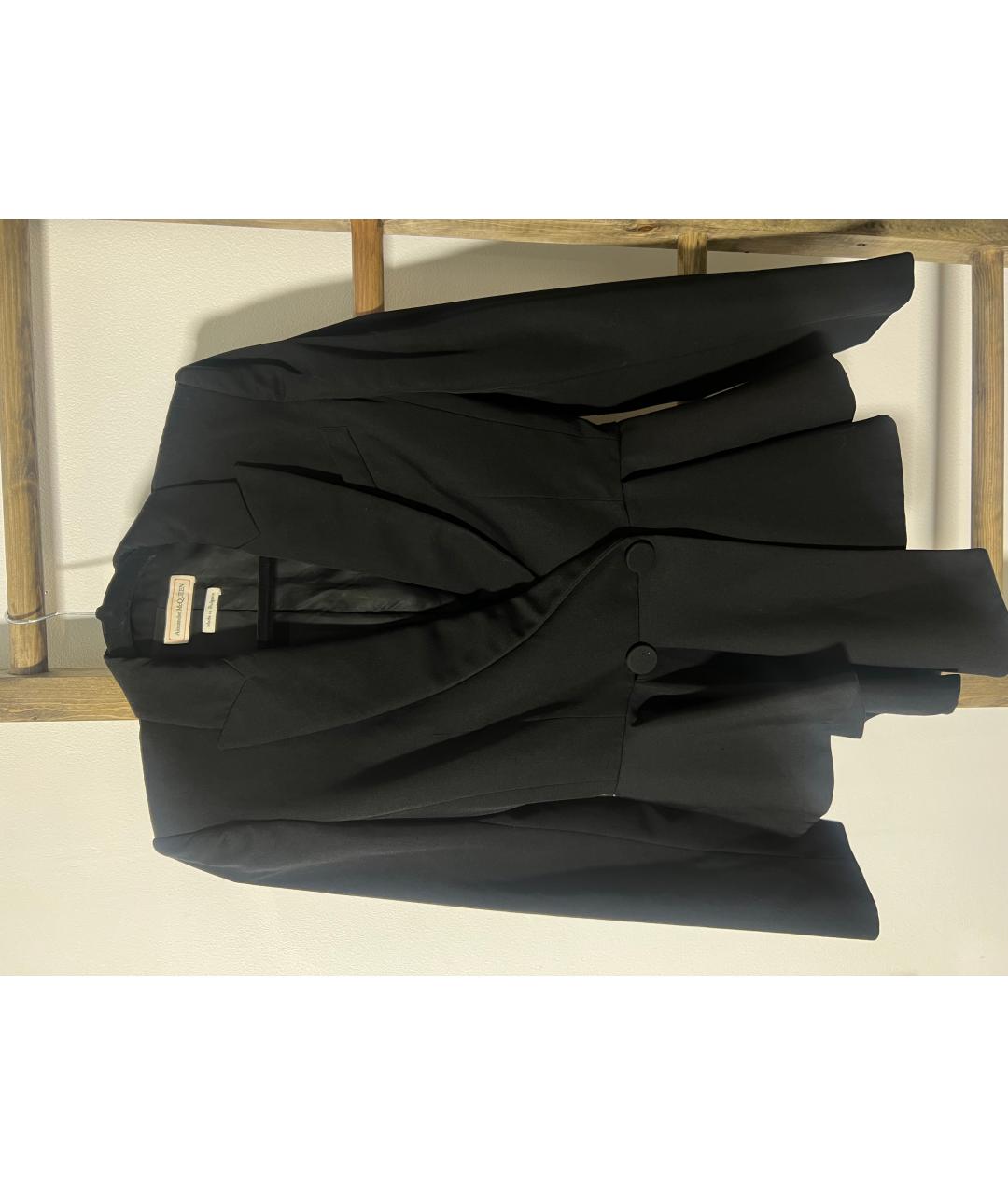 ALEXANDER MCQUEEN Черный шерстяной жакет/пиджак, фото 5