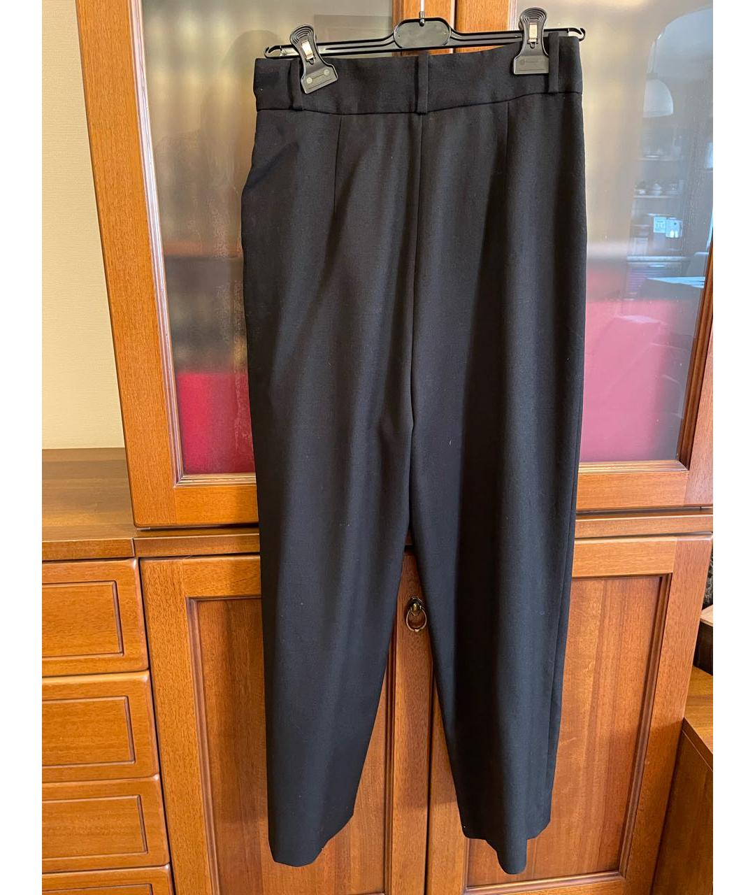 TOTEME Черные шерстяные брюки широкие, фото 2