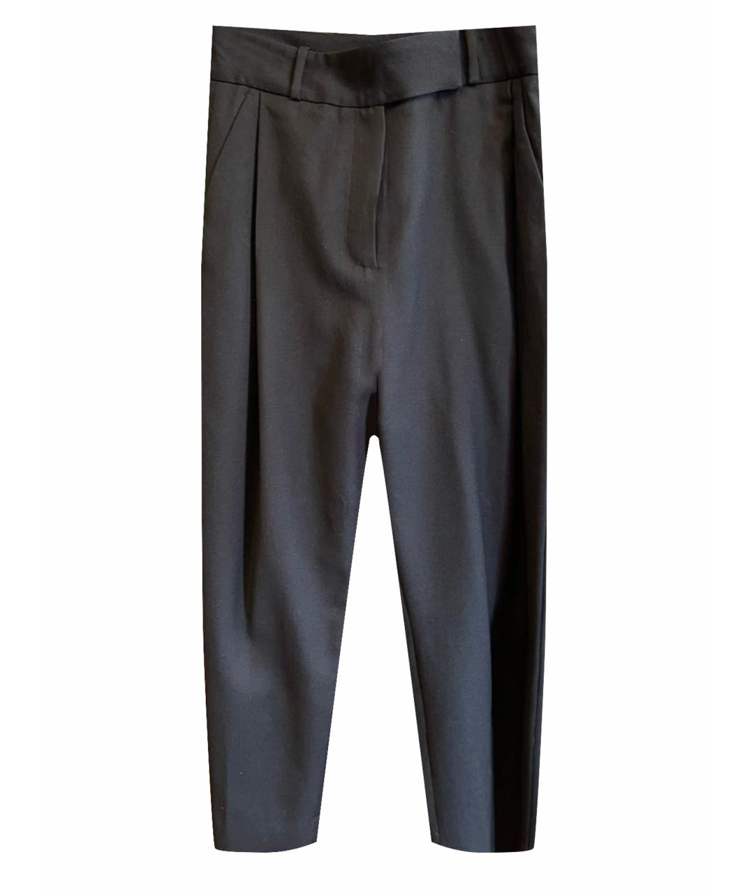 TOTEME Черные шерстяные брюки широкие, фото 1