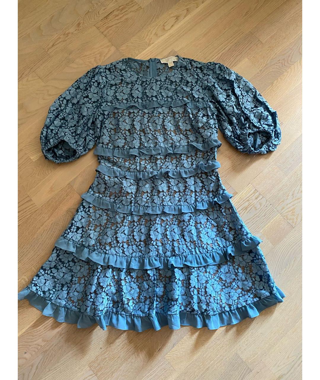 MICHAEL KORS Темно-синее кружевное платье, фото 4
