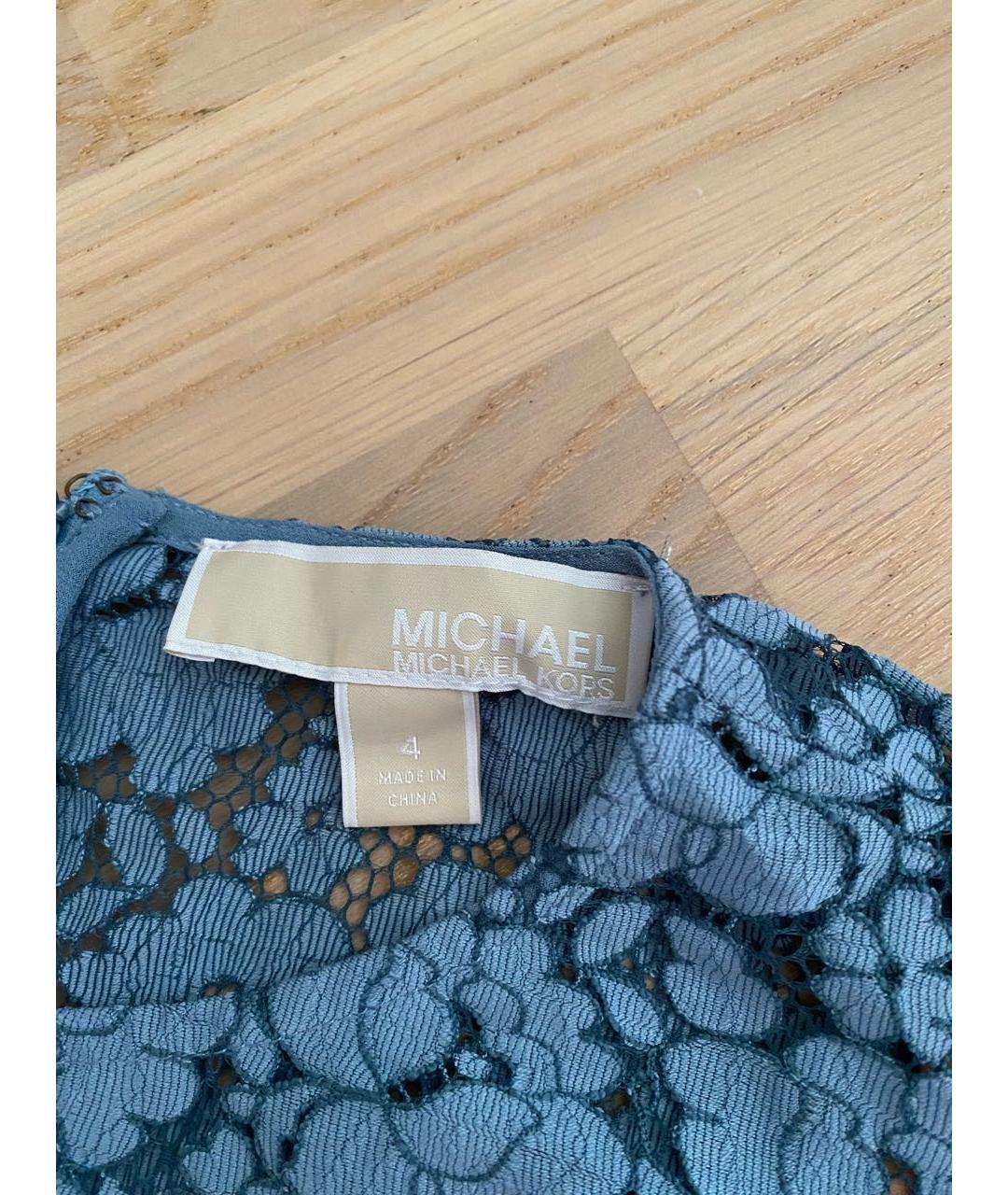 MICHAEL KORS Темно-синее кружевное платье, фото 3
