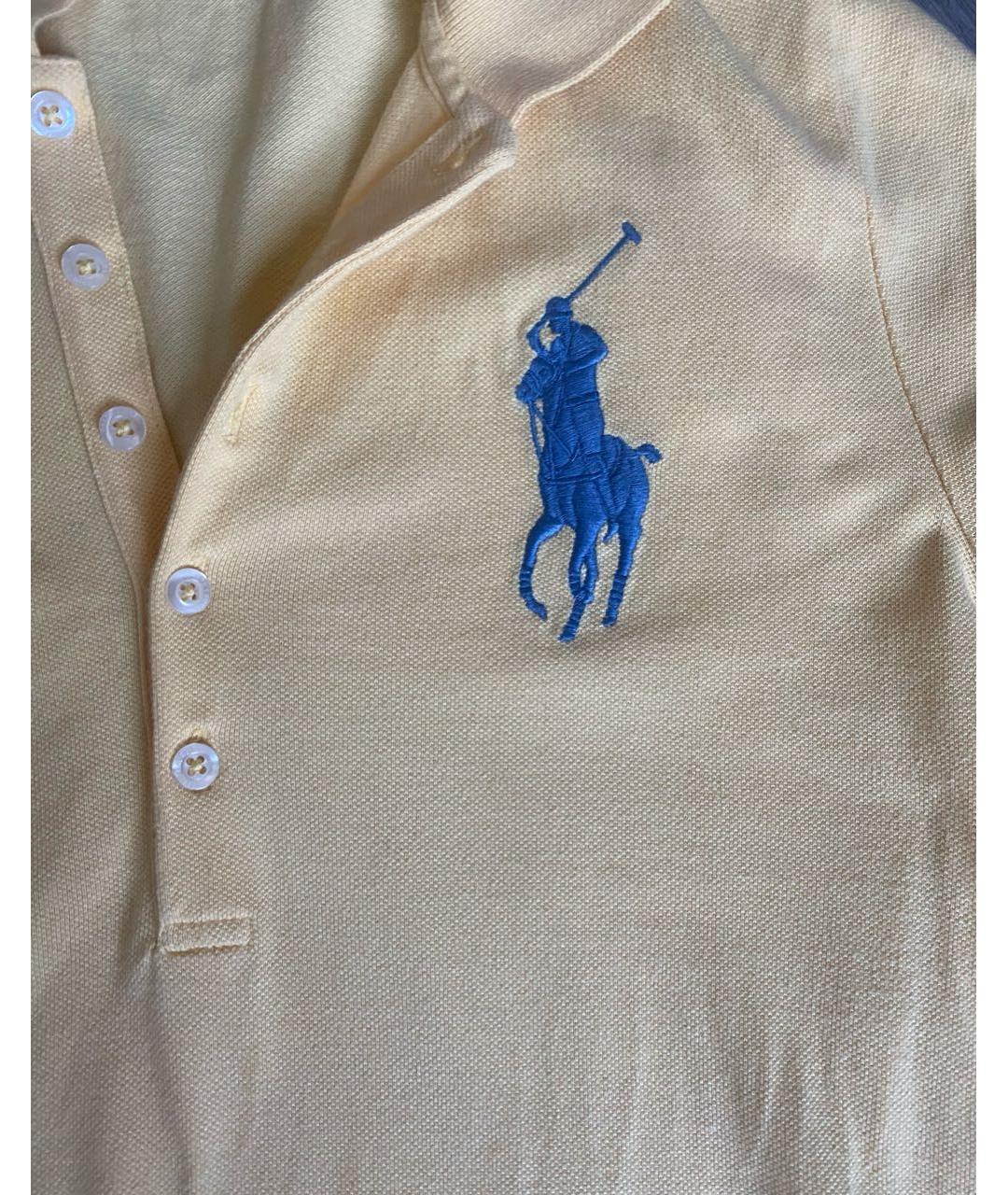 POLO RALPH LAUREN Желтая хлопковая футболка, фото 5