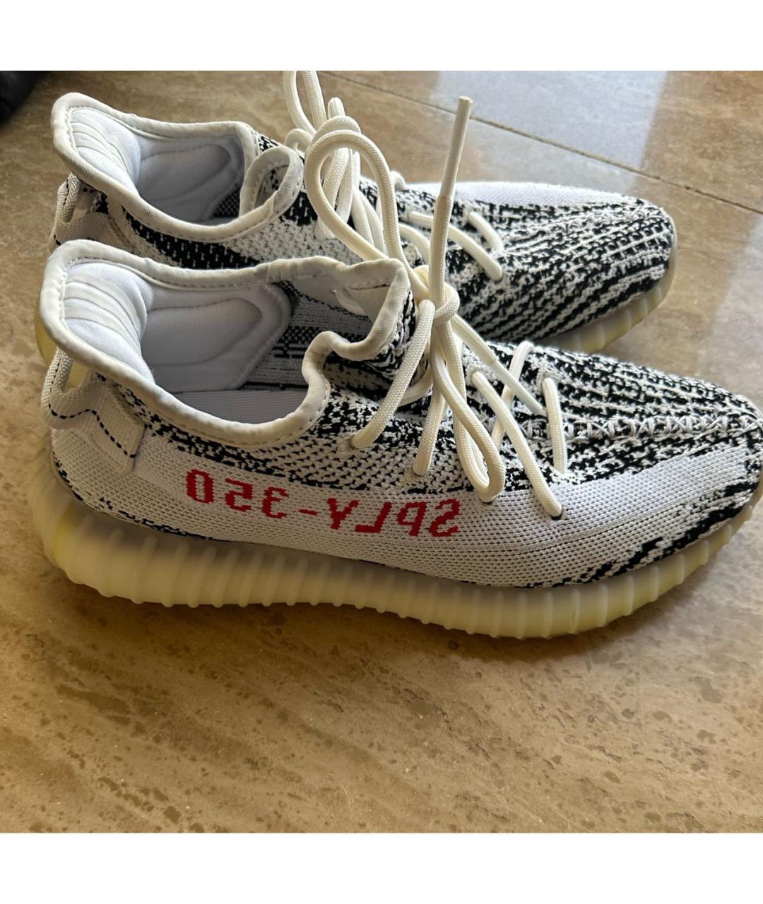ADIDAS YEEZY Белые текстильные кроссовки, фото 7