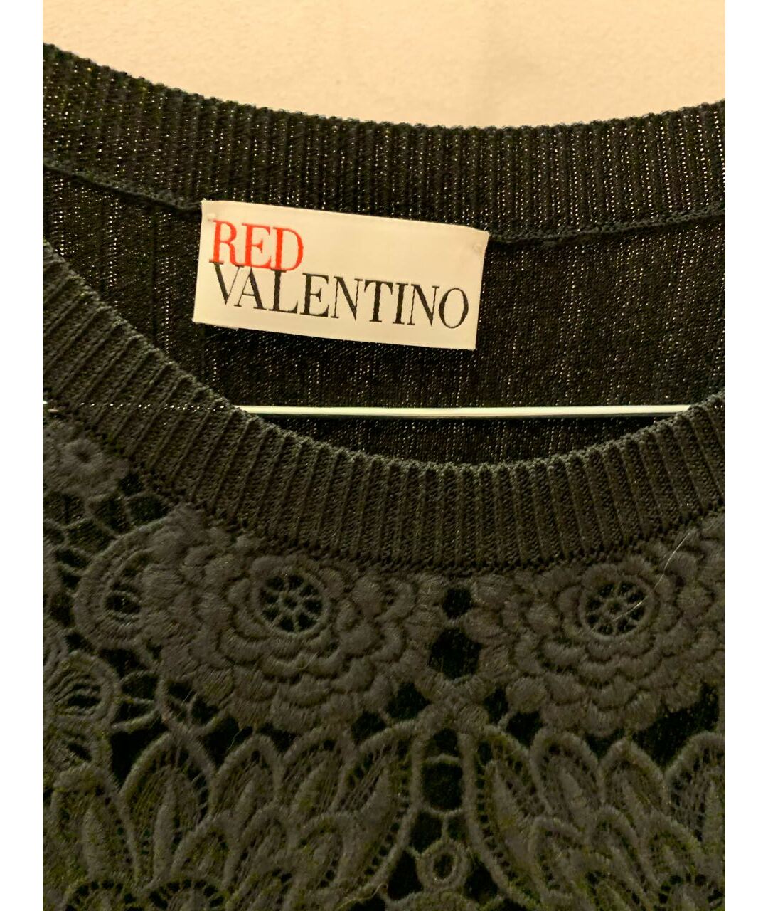 RED VALENTINO Черный шерстяной джемпер / свитер, фото 3