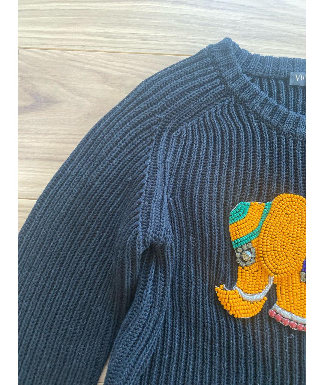 VIONNET Черный хлопковый джемпер / свитер, фото 8