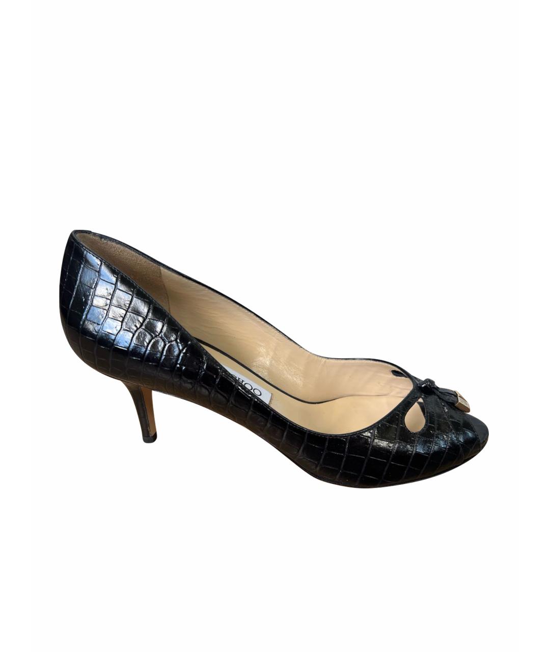 JIMMY CHOO Черные кожаные туфли, фото 1