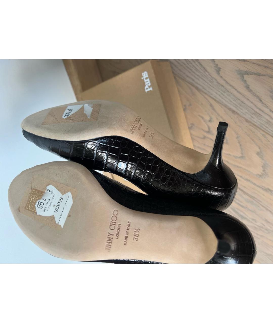 JIMMY CHOO Черные кожаные туфли, фото 6