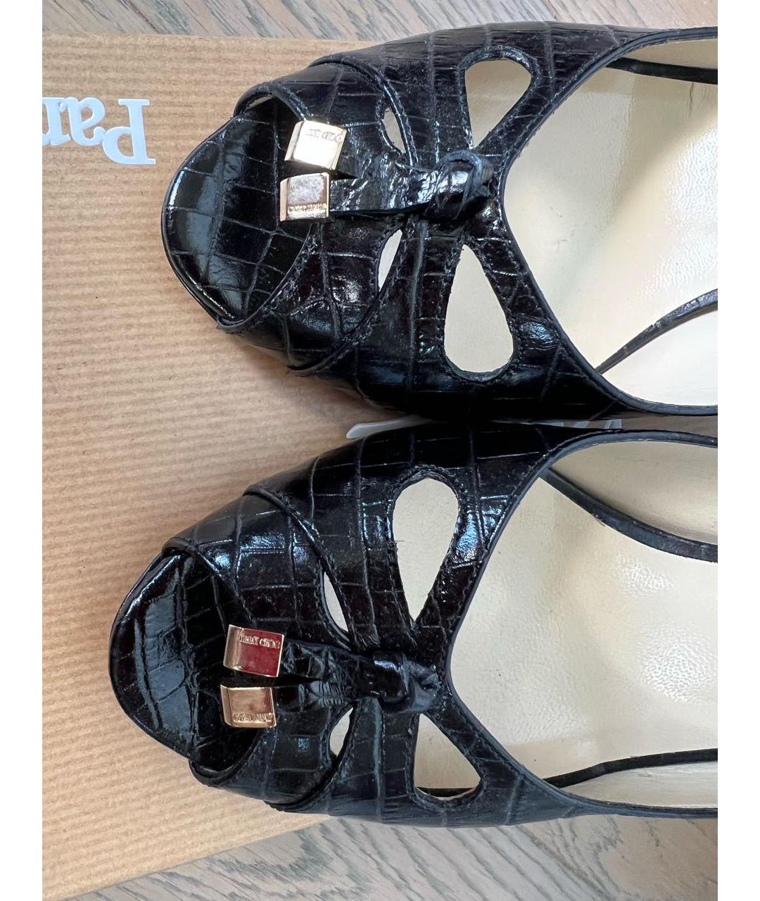 JIMMY CHOO Черные кожаные туфли, фото 3