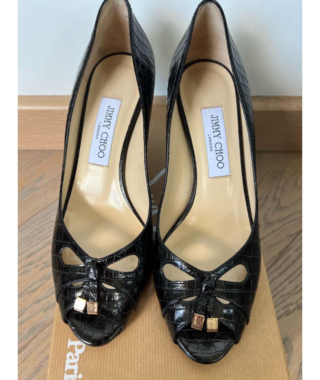 JIMMY CHOO Черные кожаные туфли, фото 5