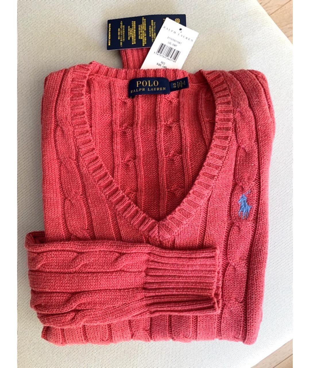 POLO RALPH LAUREN Красный хлопковый джемпер / свитер, фото 6