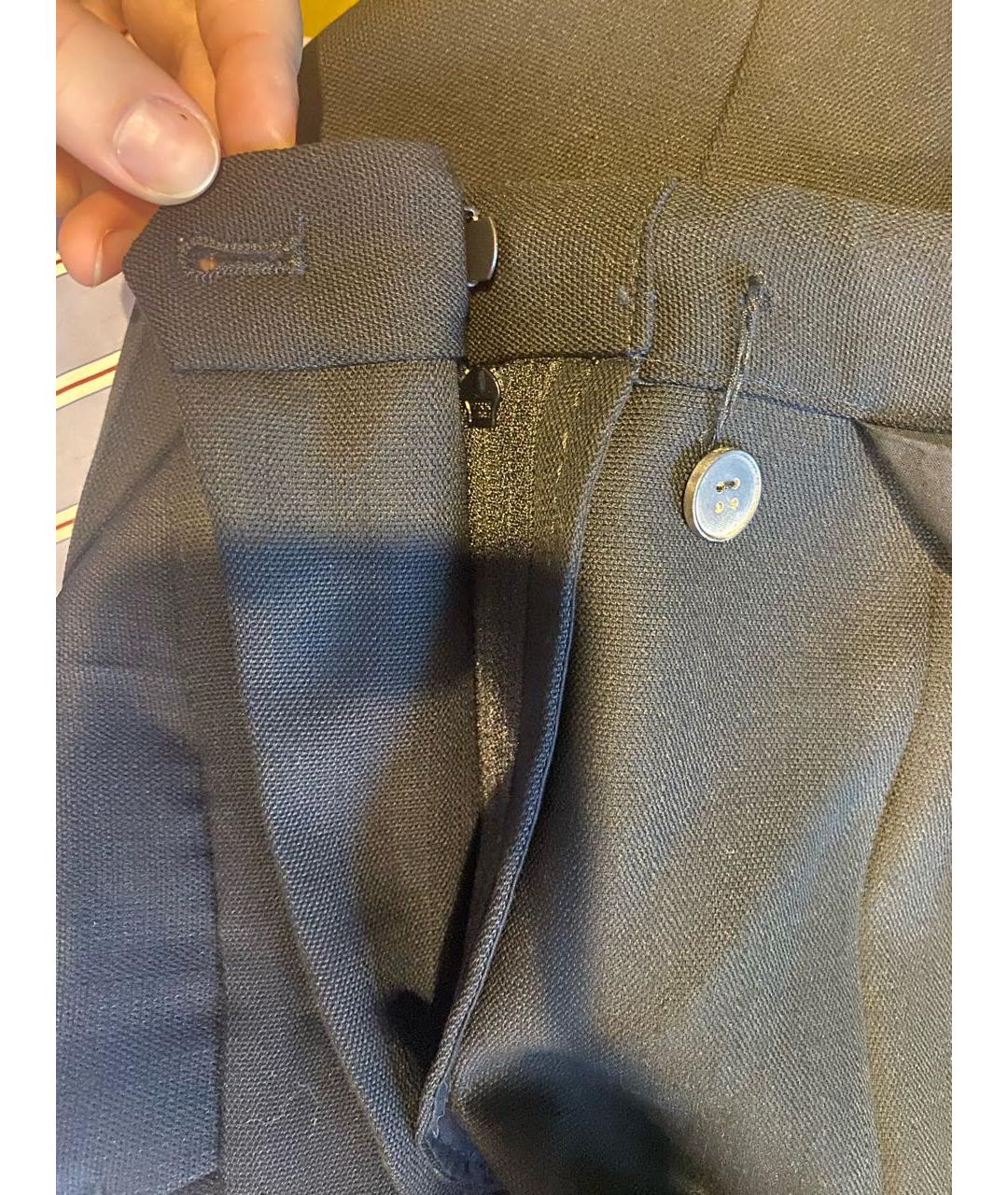 HAIDER ACKERMANN Черные шерстяные брюки узкие, фото 6