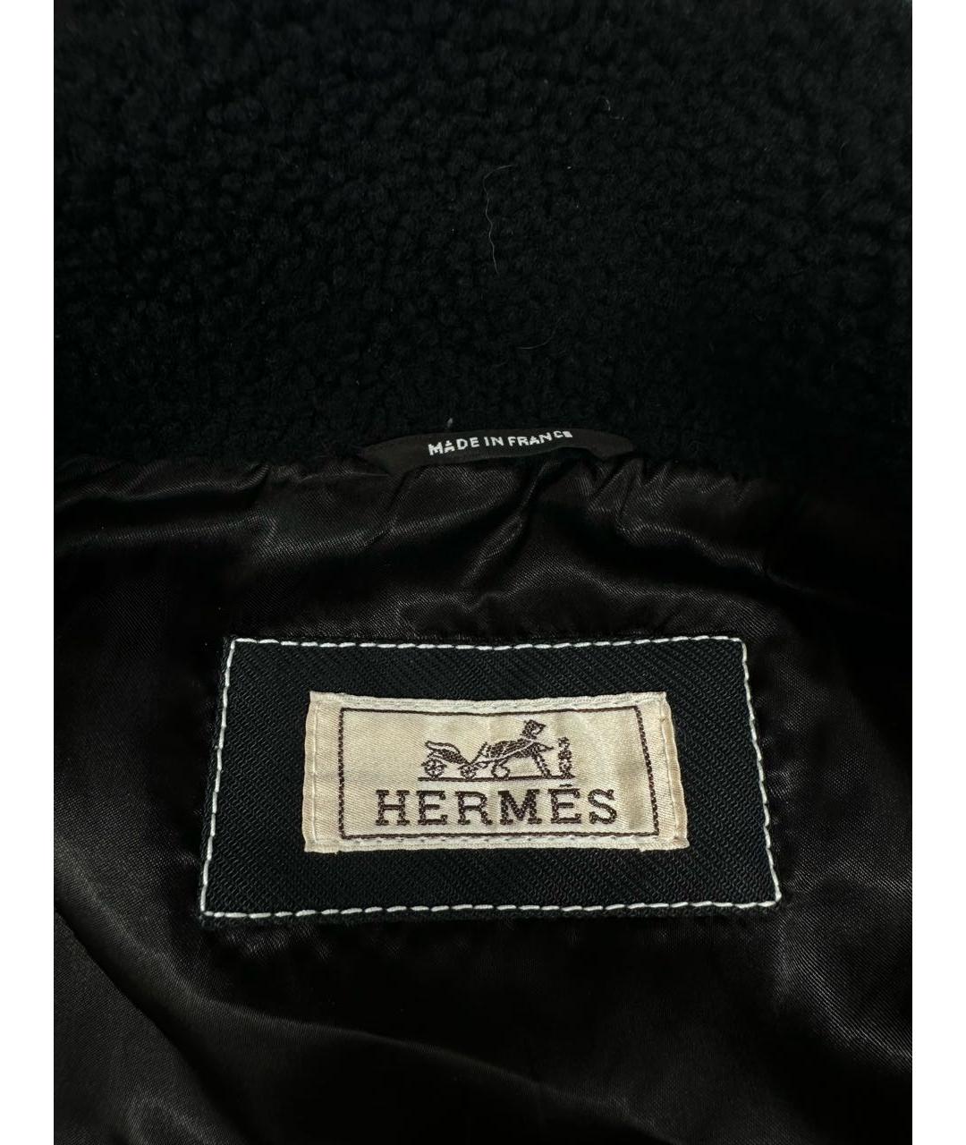 HERMES Черный шерстяной жилет, фото 5