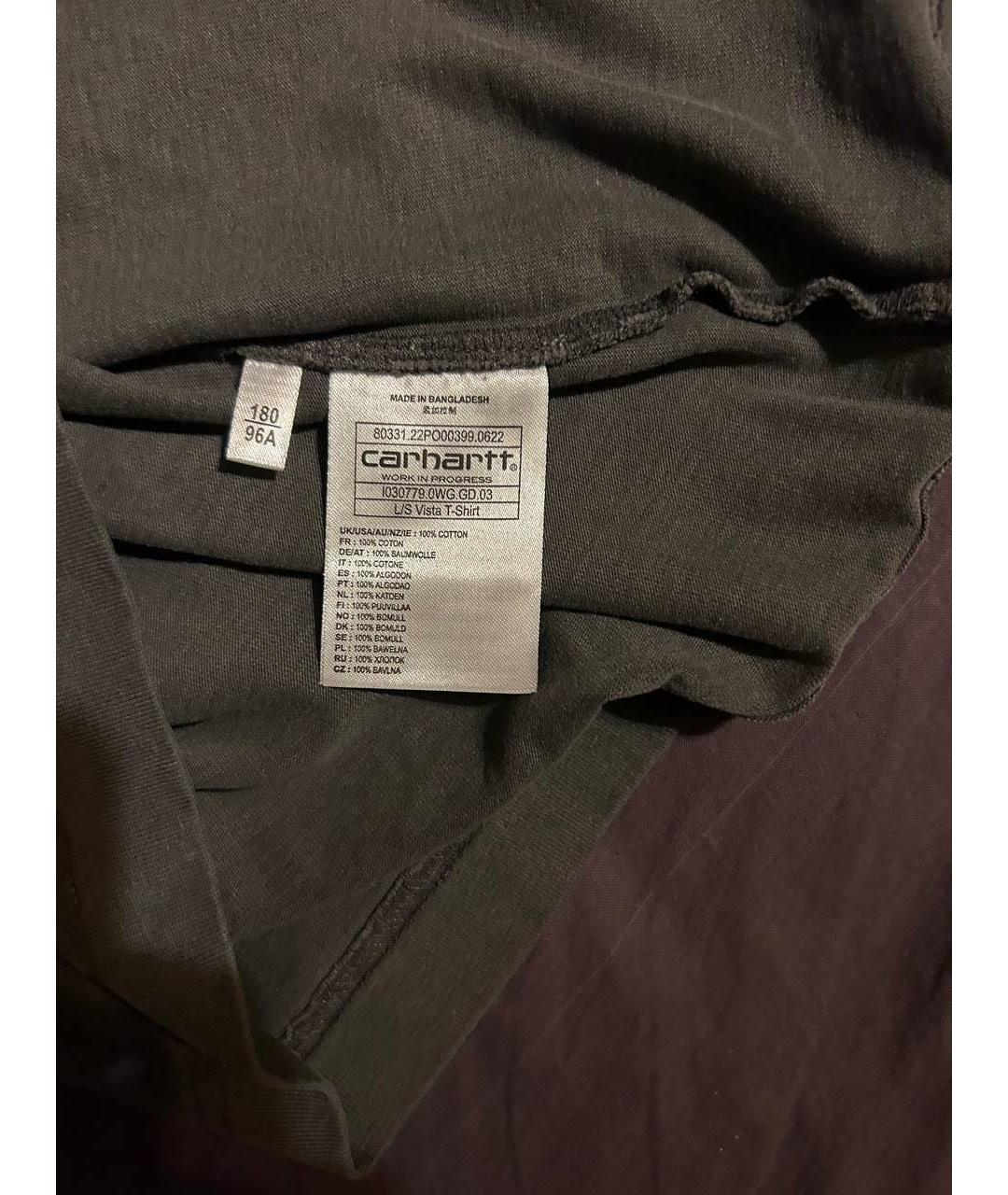 CARHARTT WIP Антрацитовое поло с длинным рукавом, фото 4
