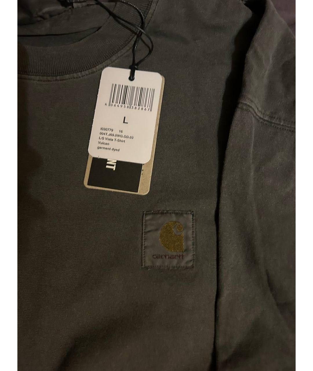 CARHARTT WIP Антрацитовое поло с длинным рукавом, фото 5