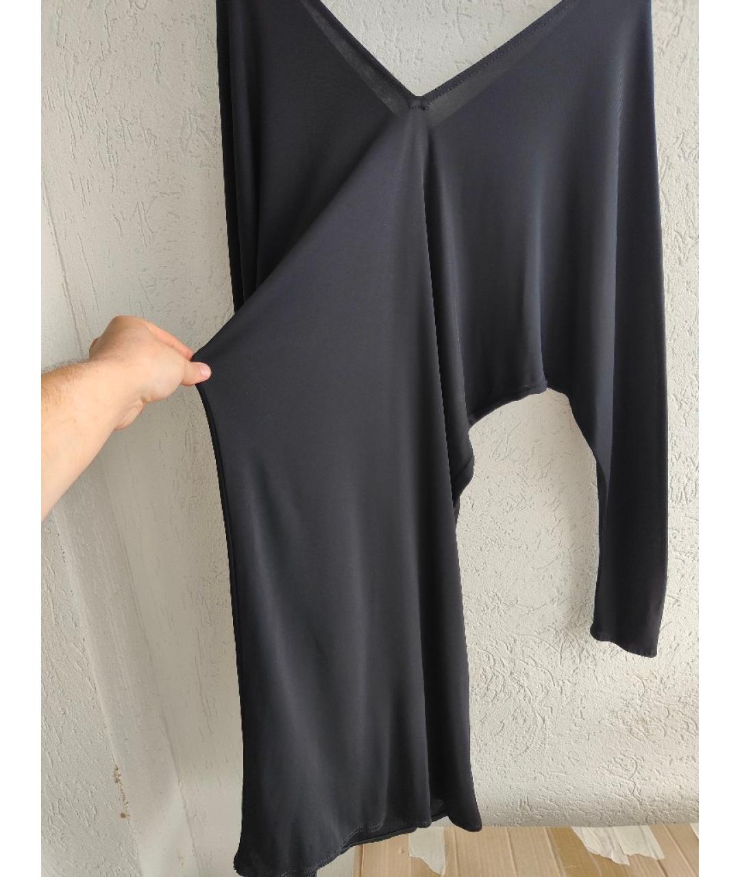 HERMES Черное вискозное коктейльное платье, фото 4
