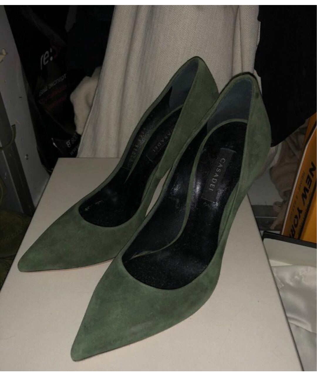 CASADEI Зеленые замшевые туфли, фото 7