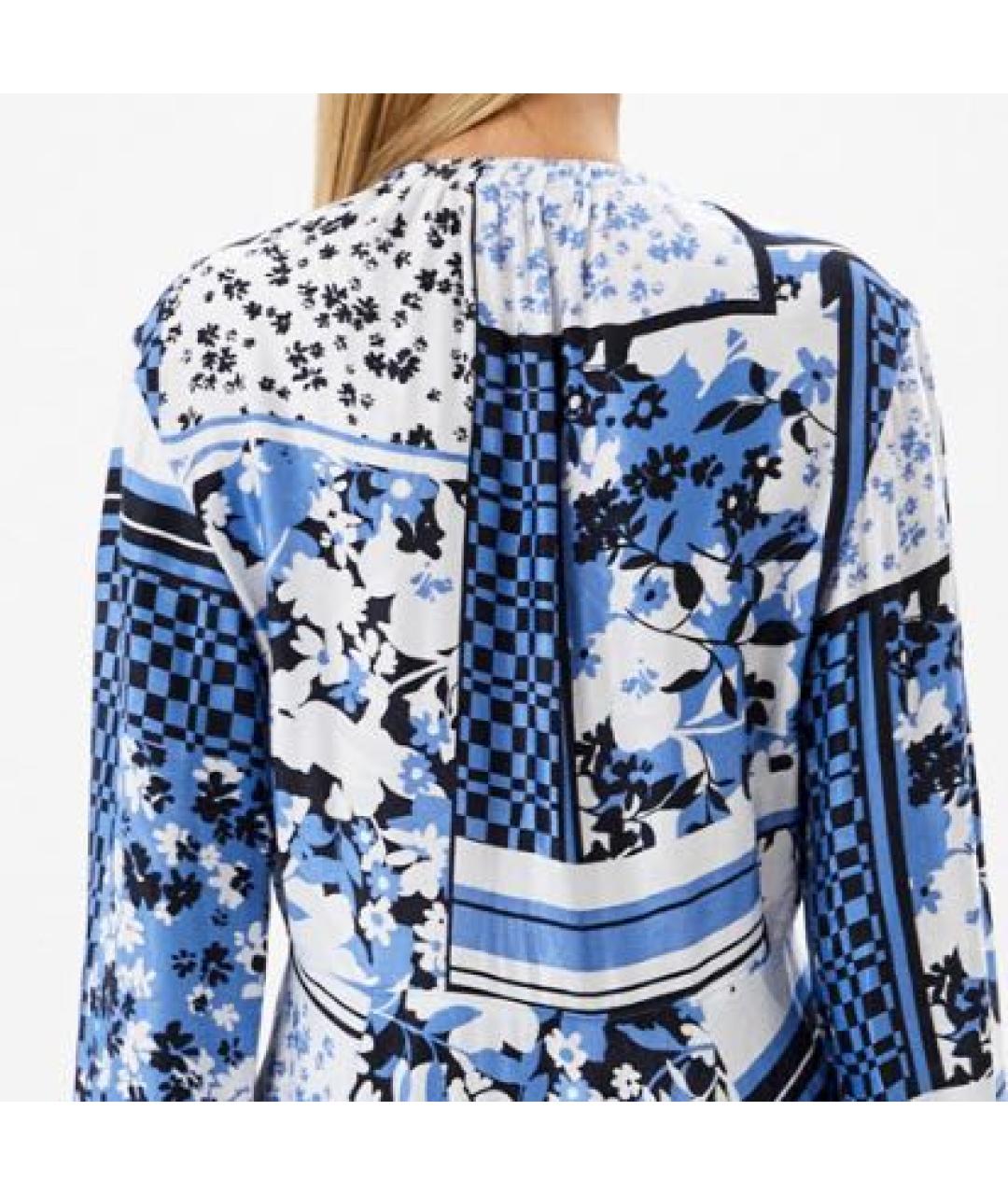 HUGO BOSS Синее вискозное повседневное платье, фото 3