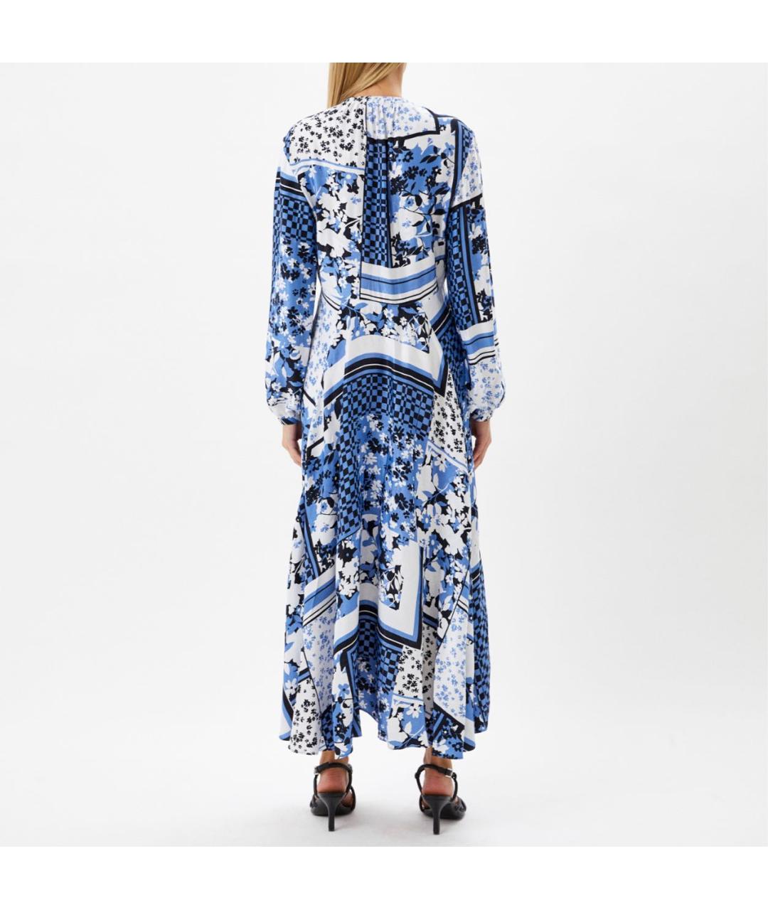 HUGO BOSS Синее вискозное повседневное платье, фото 2