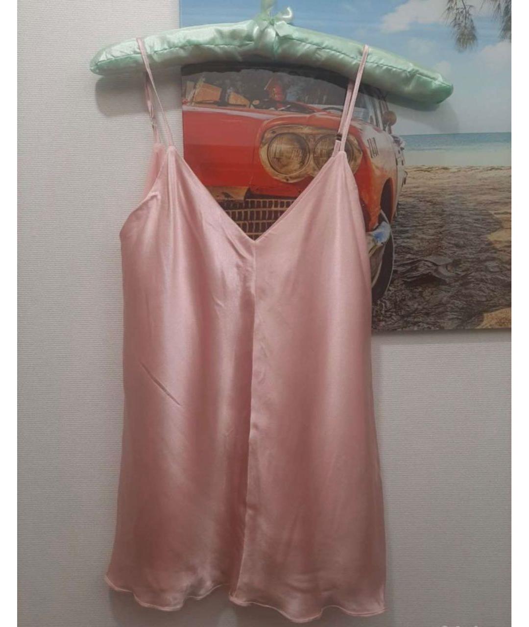 12 STOREEZ Розовая шелковая блузы, фото 3