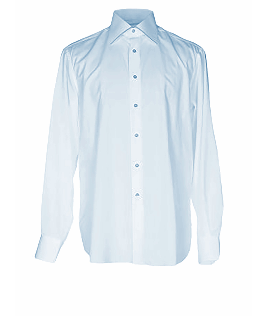 STEFANO RICCI Голубая хлопковая классическая рубашка, фото 1
