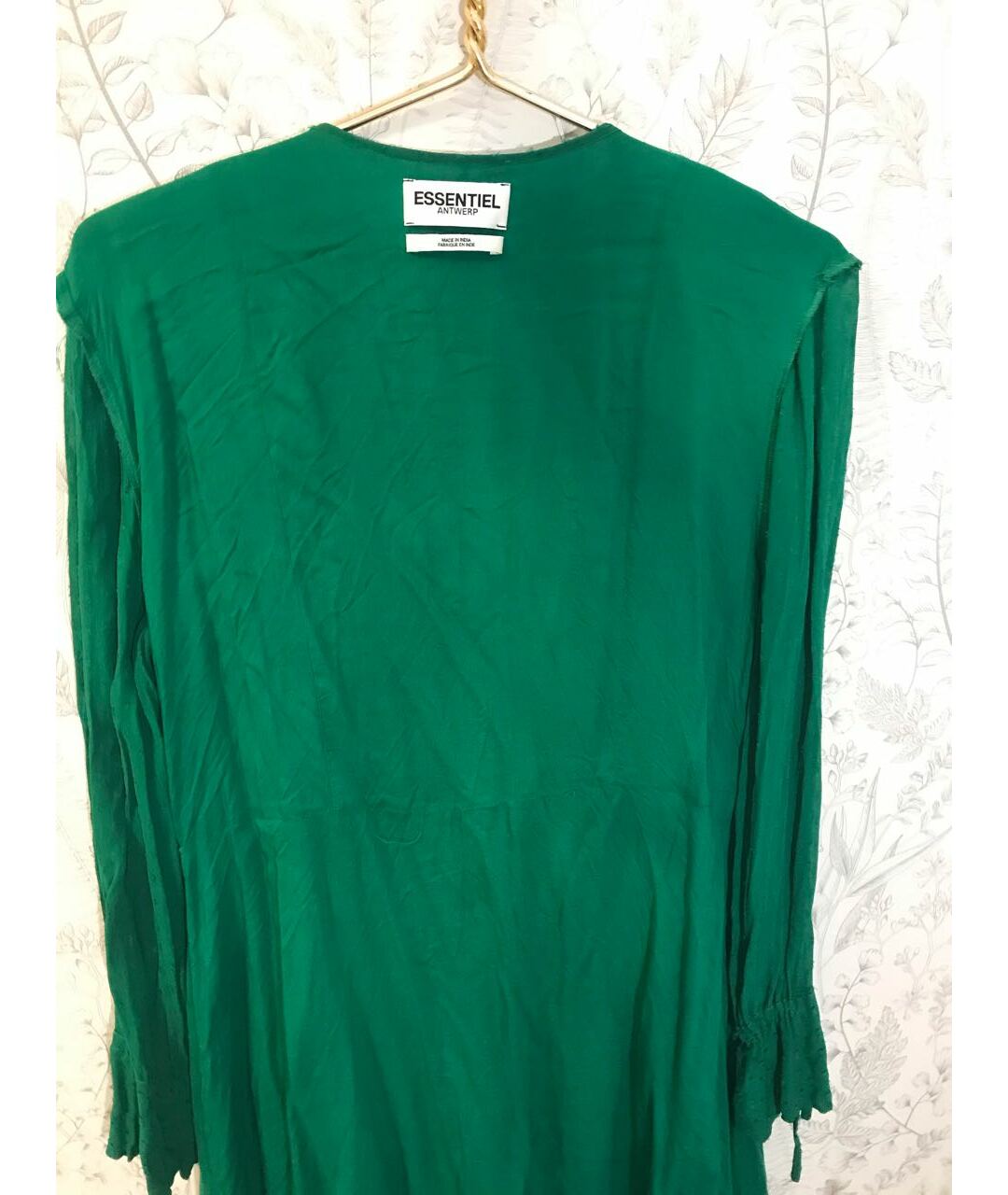 ESSENTIEL ANTWERP Зеленые хлопковое повседневное платье, фото 3