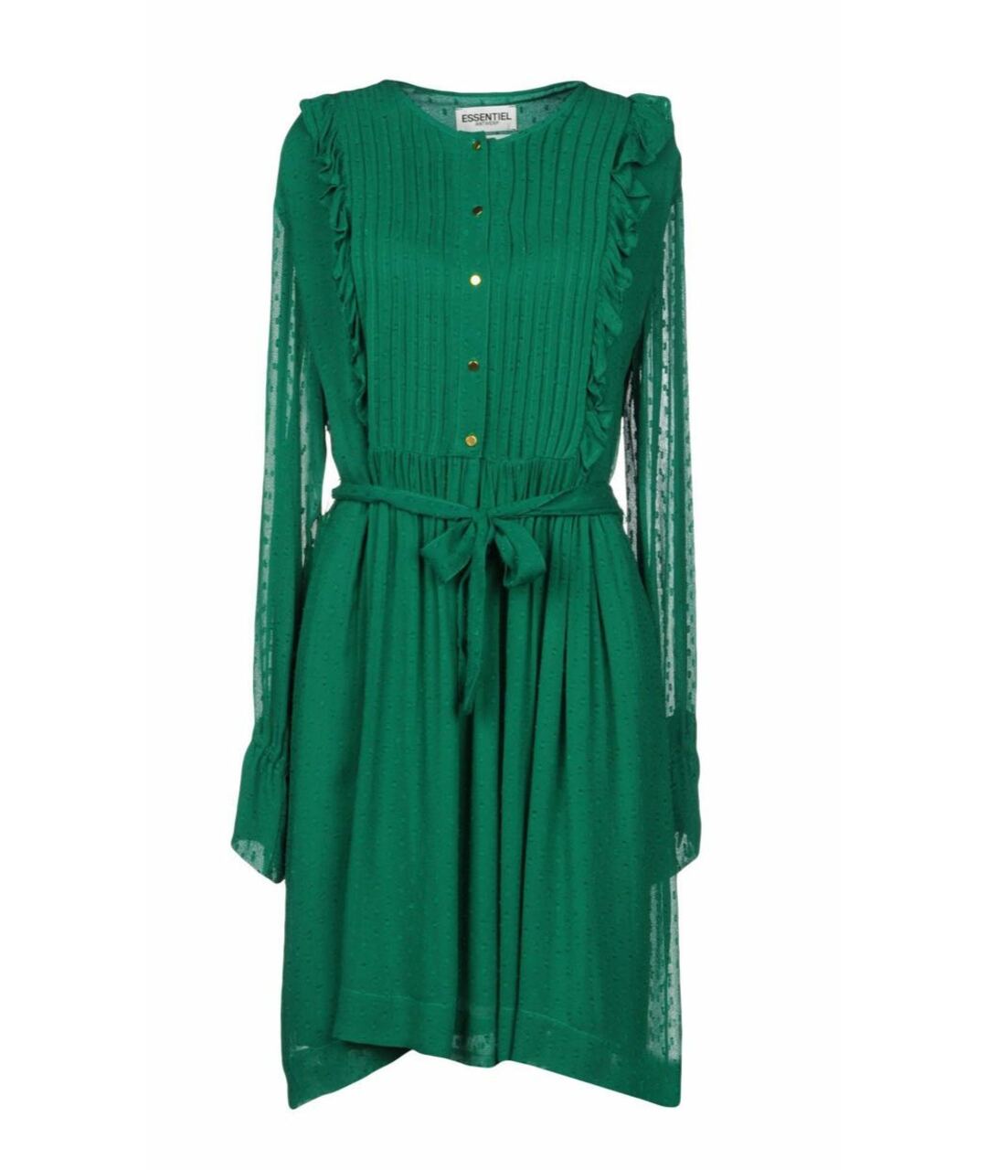ESSENTIEL ANTWERP Зеленые хлопковое повседневное платье, фото 1