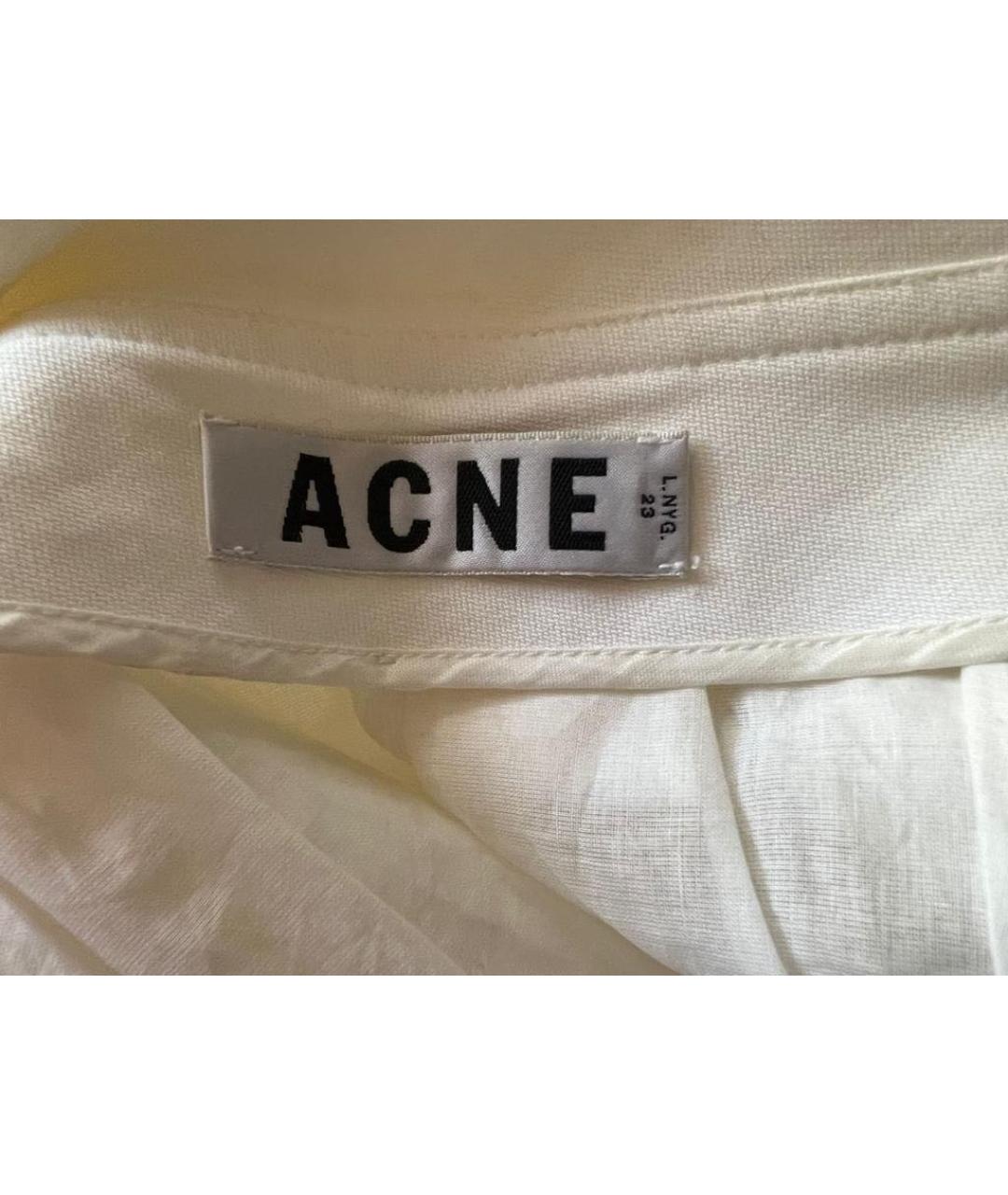 ACNE STUDIOS Белая хлопковая юбка макси, фото 3