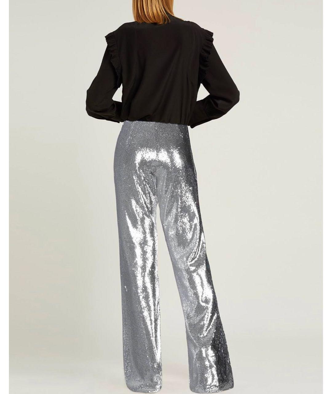 P.A.R.O.S.H. Серебряные полиэстеровые брюки широкие, фото 7