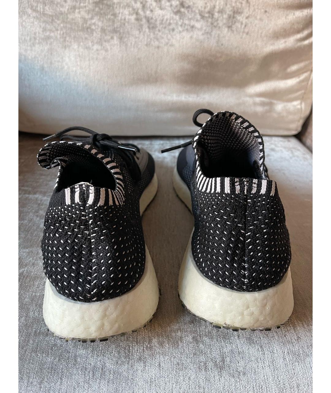 Y-3 Черные синтетические низкие кроссовки / кеды, фото 3