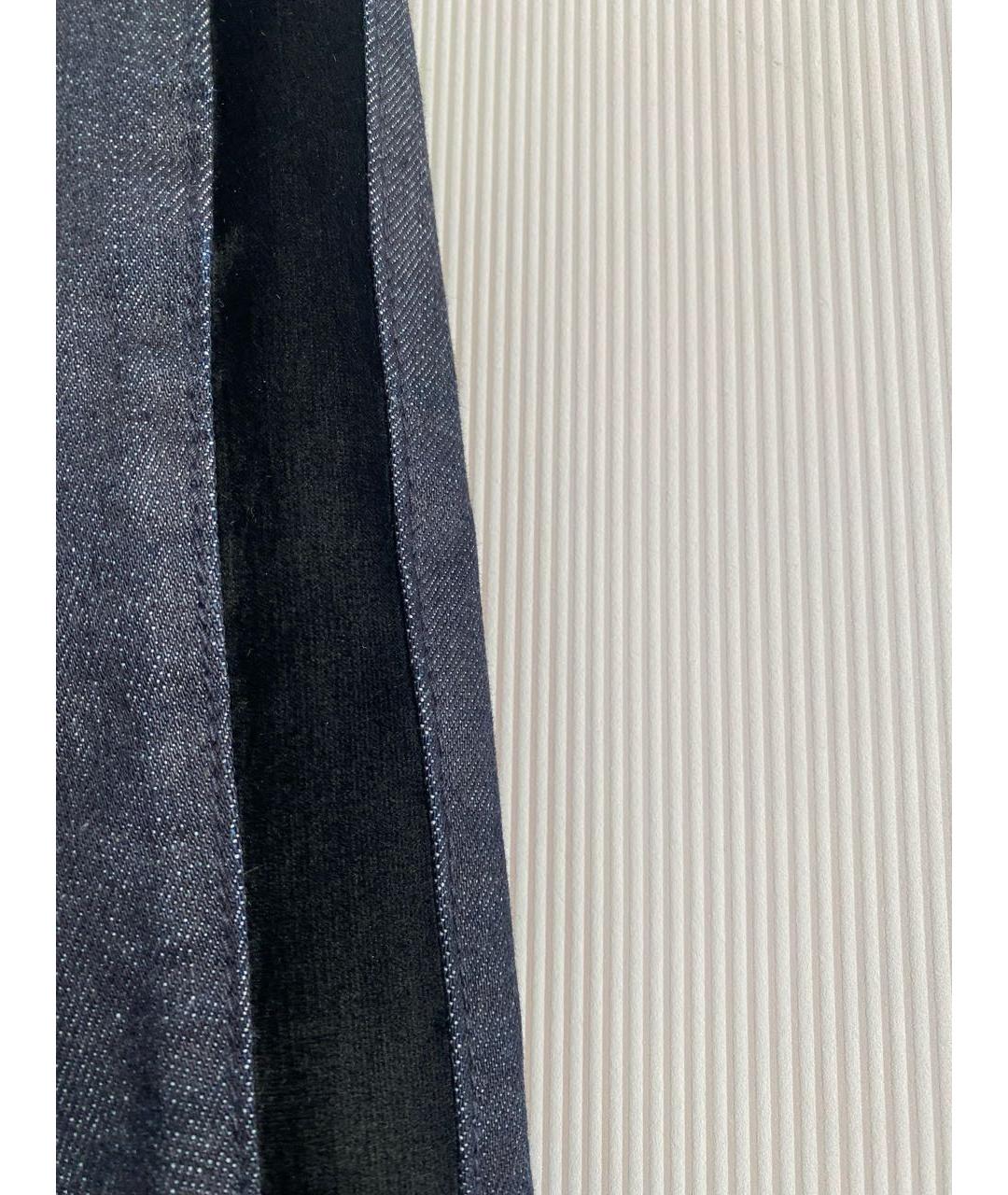 TORY BURCH Темно-синие хлопко-эластановые прямые джинсы, фото 5
