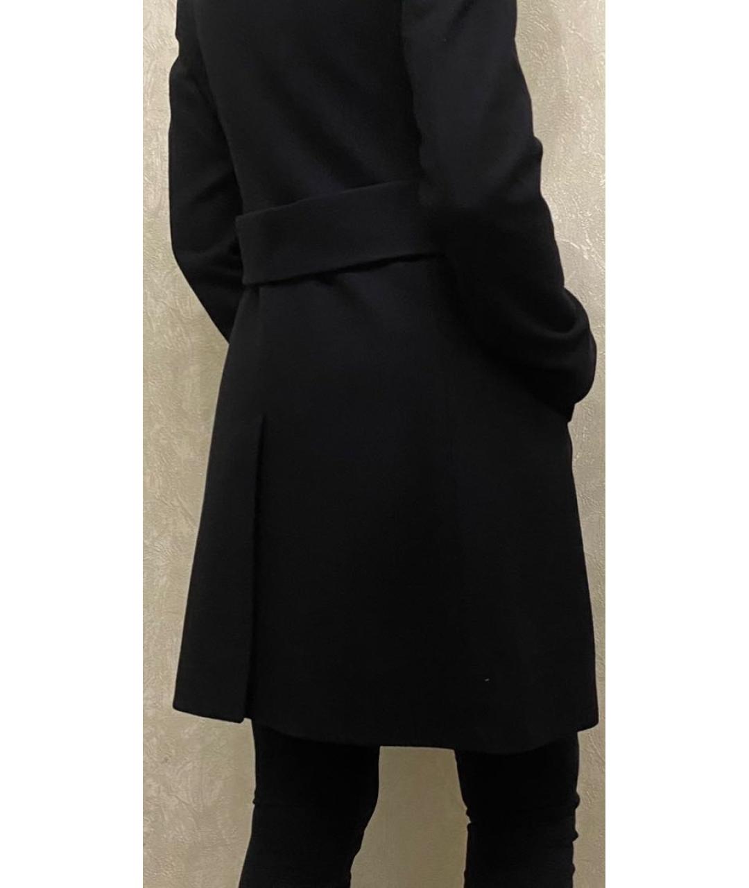RED VALENTINO Черное шерстяное пальто, фото 6