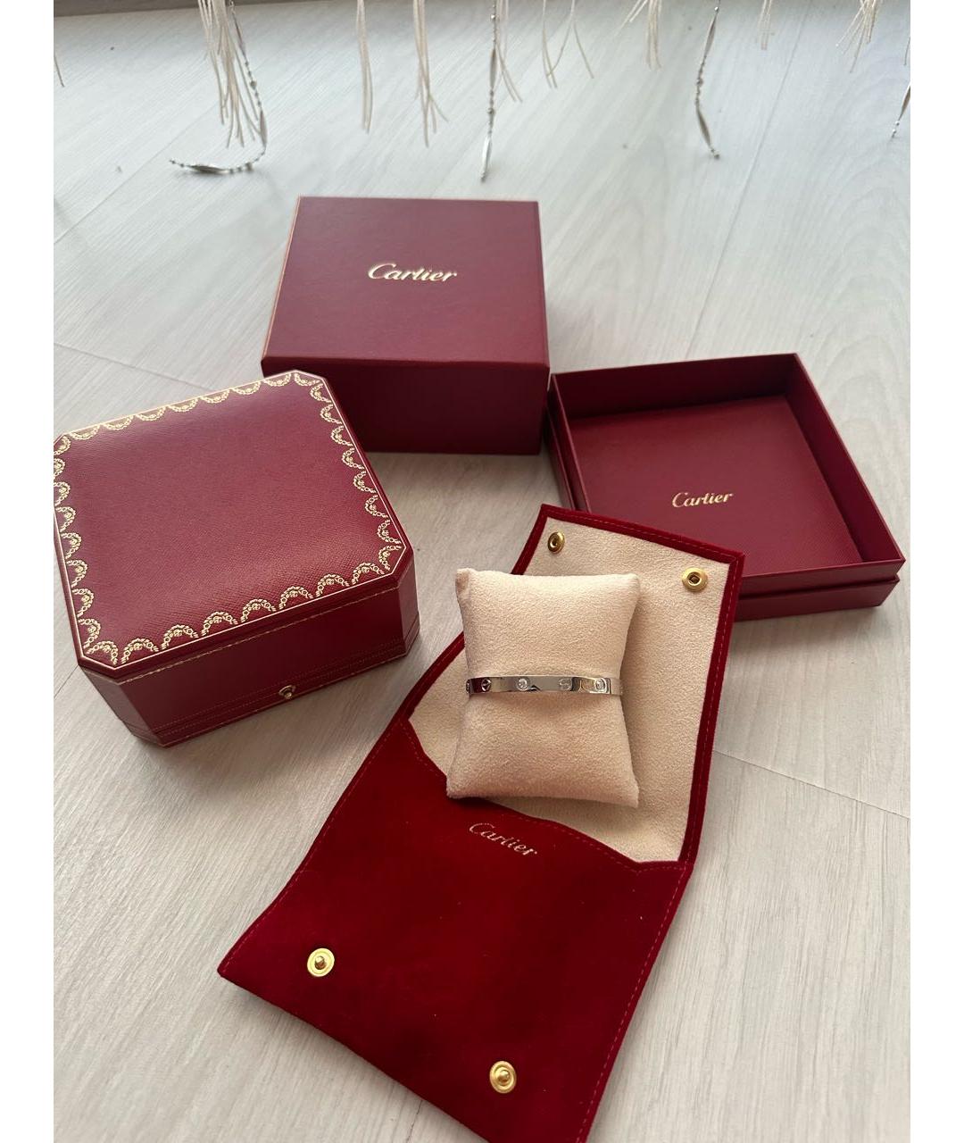 CARTIER Белый браслет из белого золота, фото 8