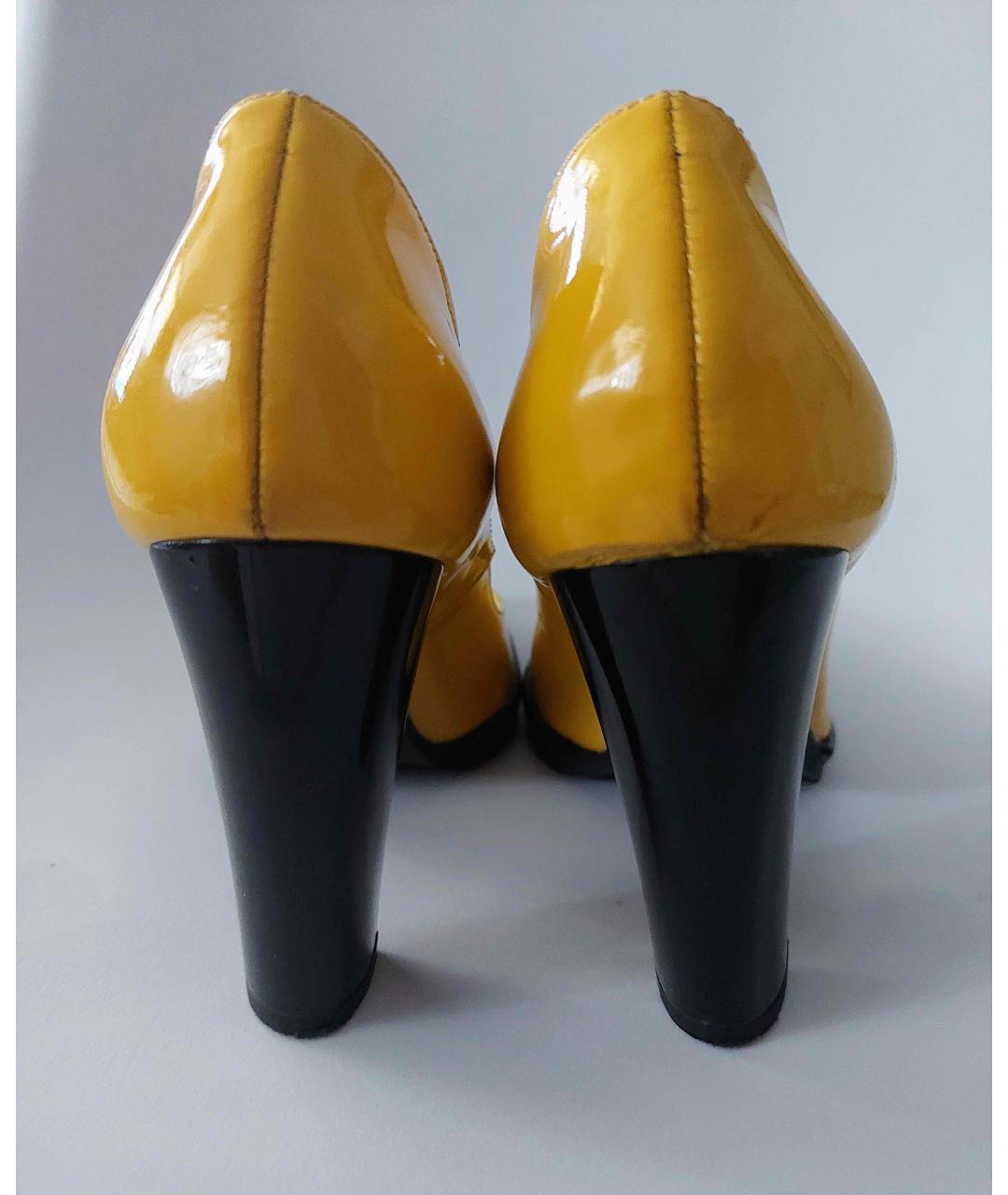 FRANKIE MORELLO Желтые туфли из лакированной кожи, фото 4